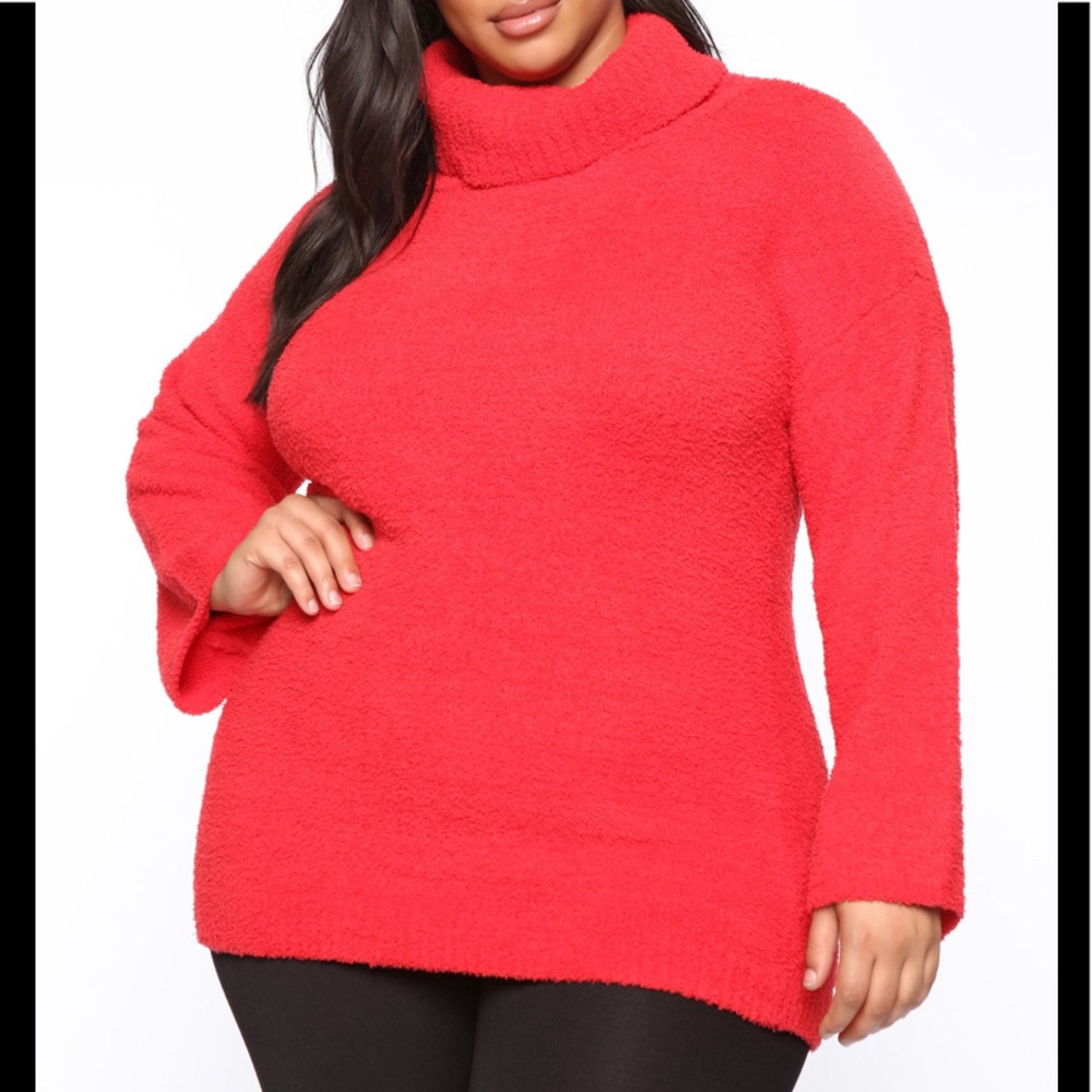 NWT 3X Bell Sleeve Turtleneck Tunic Sweater